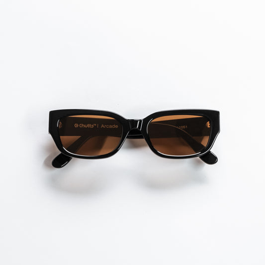 ARCADE - BLACK / 70s Amber Polarised Lens