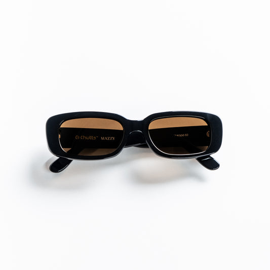 MAZZY - POLISHED BLACK / Toffee Polarised Lens