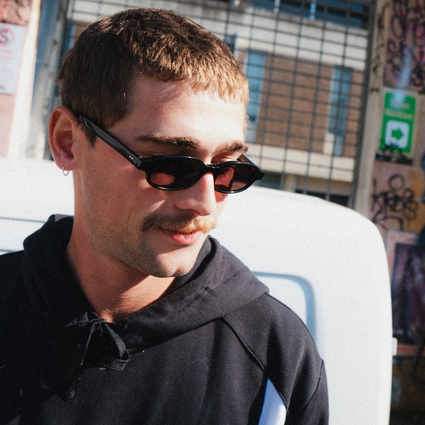 LENNIE - BLACK / POLARISED CHERRY LENS